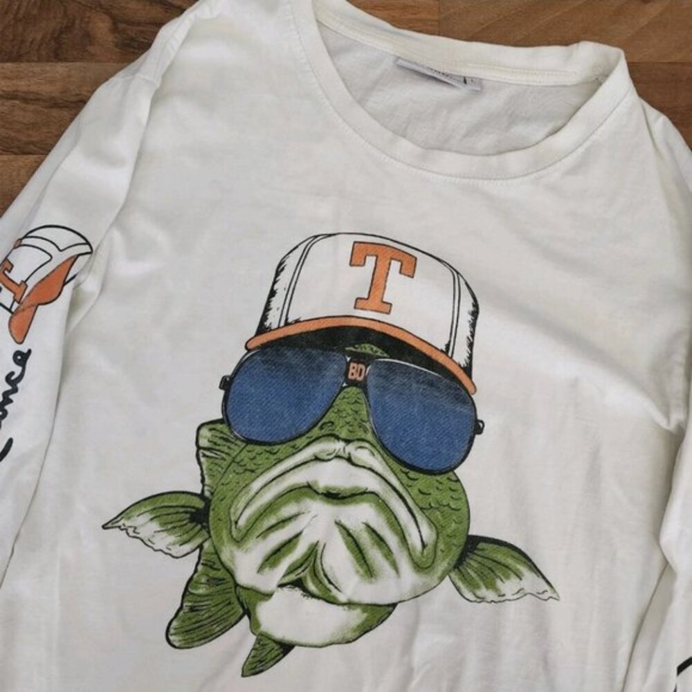 Bill‎ Dance Outdoors Bass Fishing Tennessee Hat T-Shirt L USA Long-Sleeve